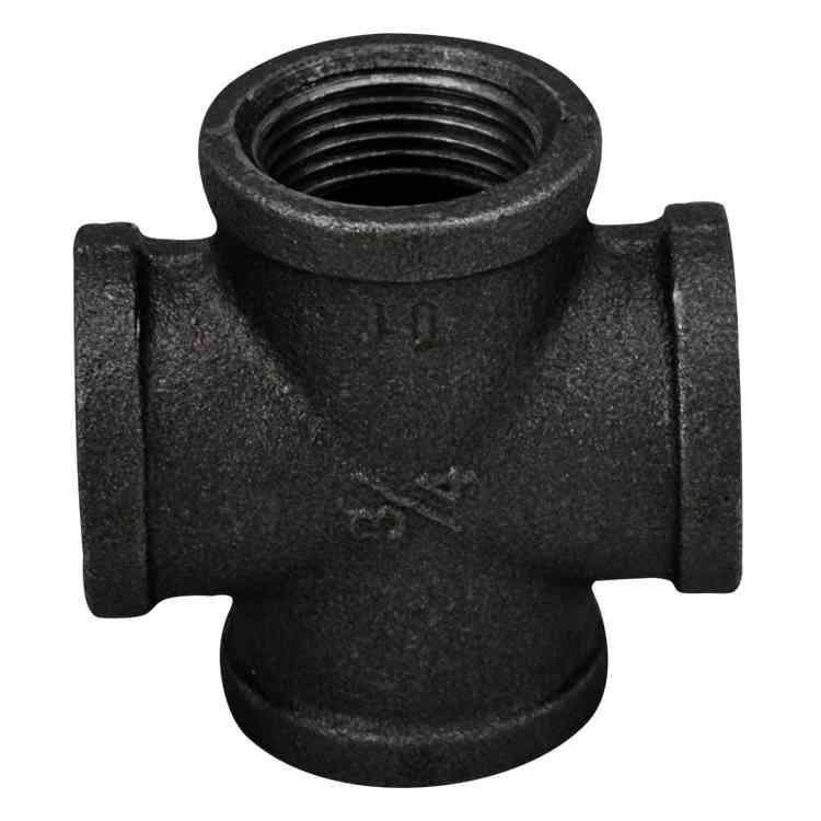 cross pipe fitting 4 way connector for industrial pipes